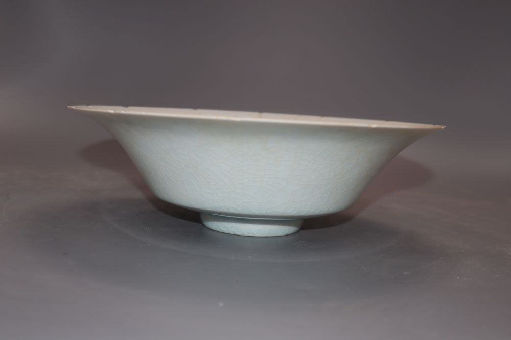 A Chinese Qingbai-type bowl, diameter 23cm